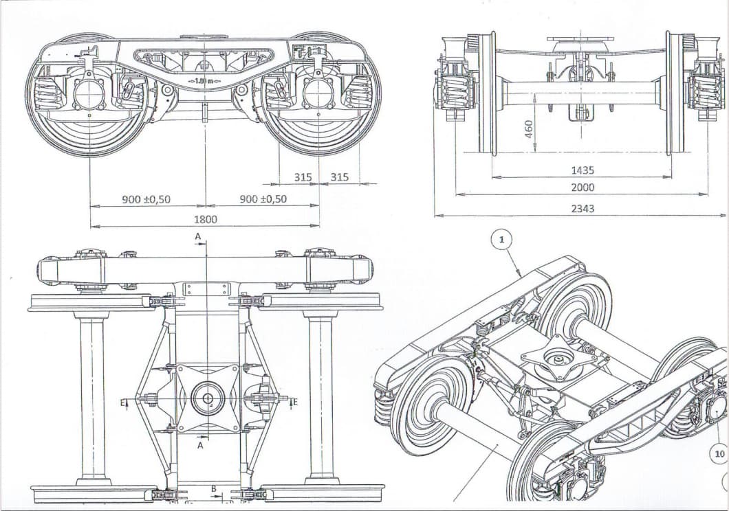 Disegno del carrello Y25